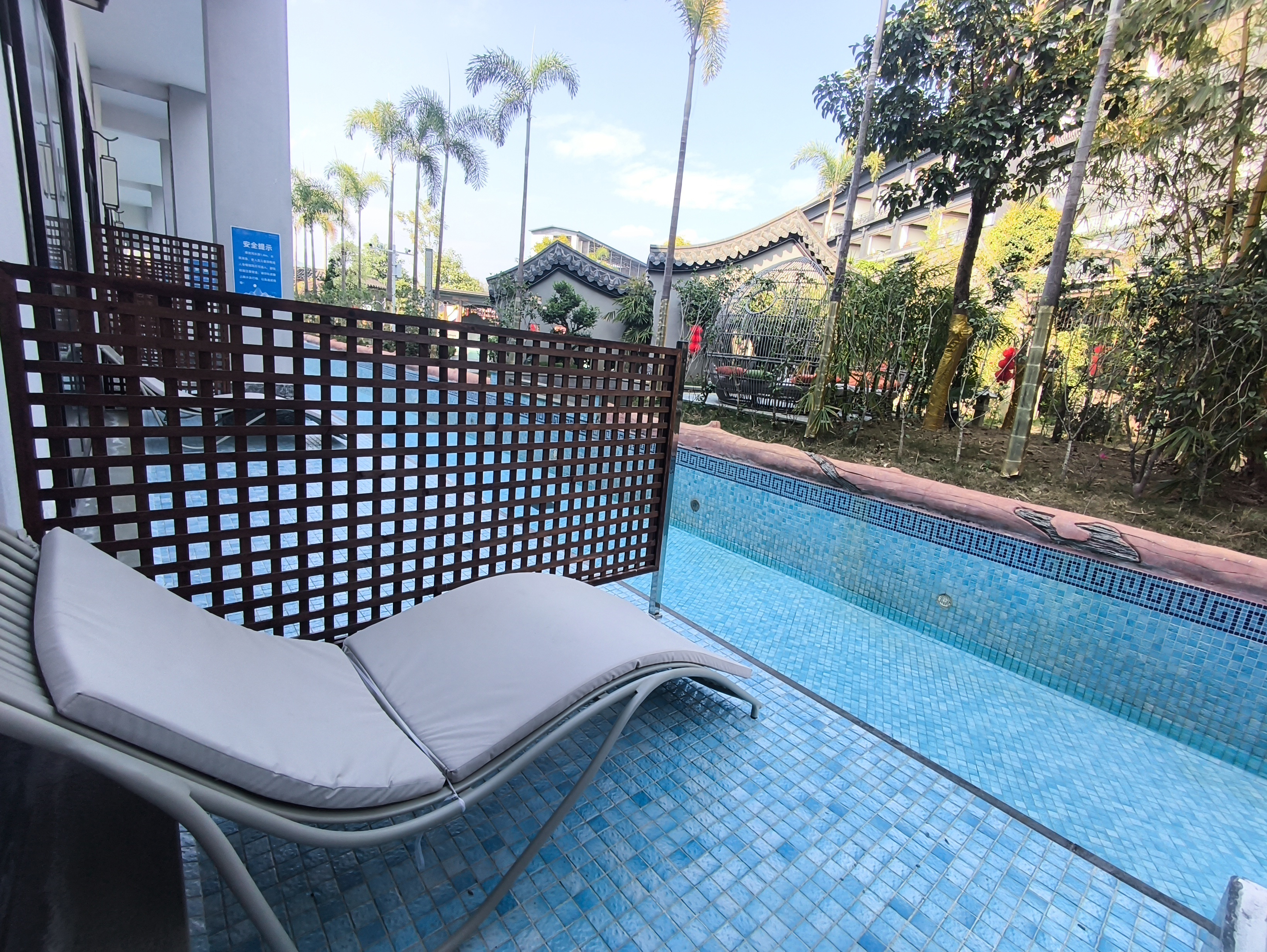 复式亲子直通漂流河房（独立泡池）