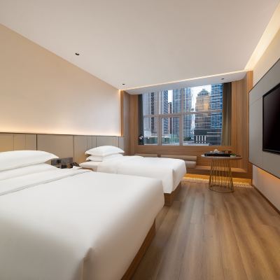 【雙倍舒適】豪華城景雙床房·零壓床墊+智能客控 花城中心飯店（廣州體育中心林和西地鐵站店）優惠