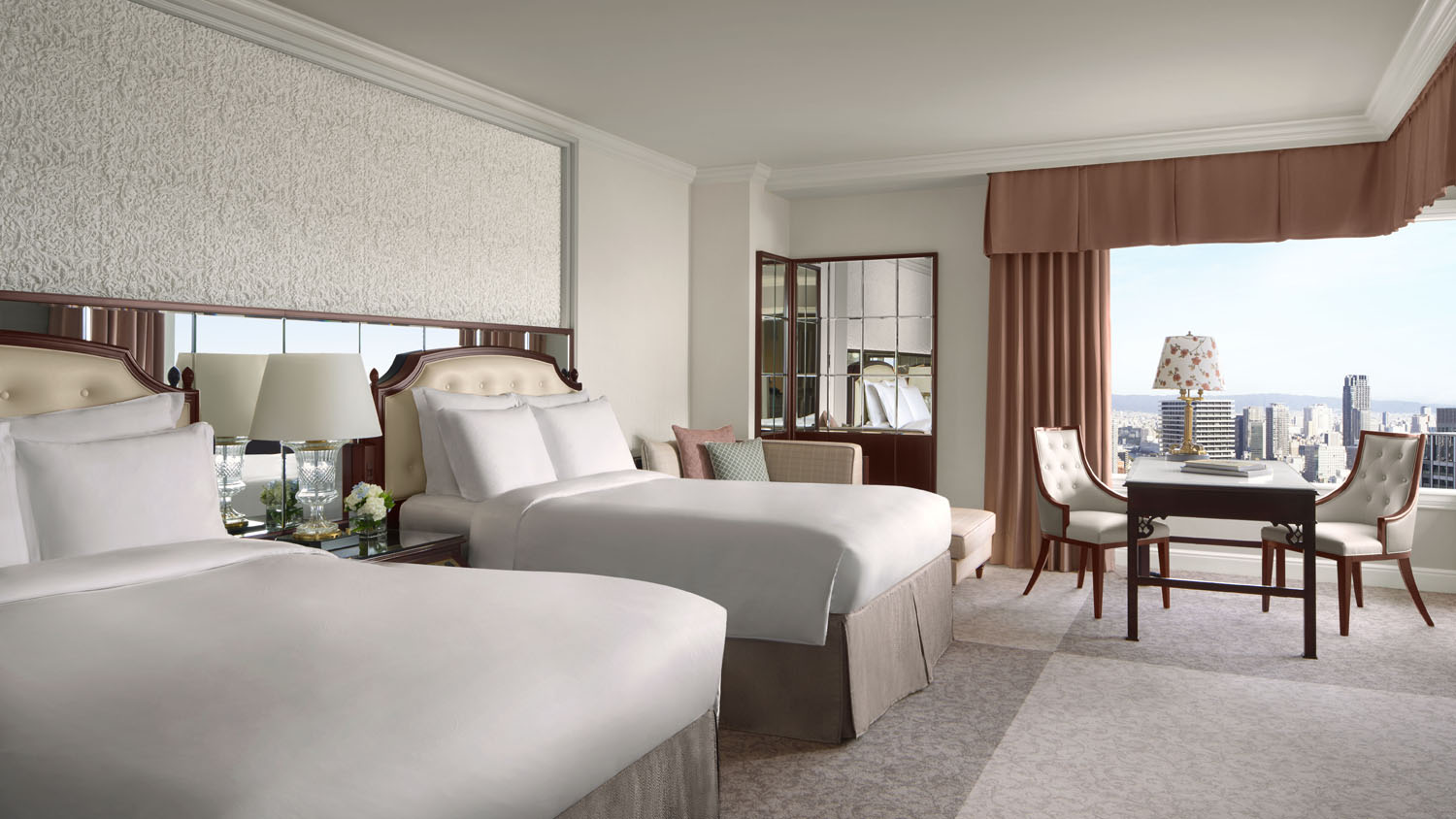 城景轉角豪華兩張大床房 禁煙