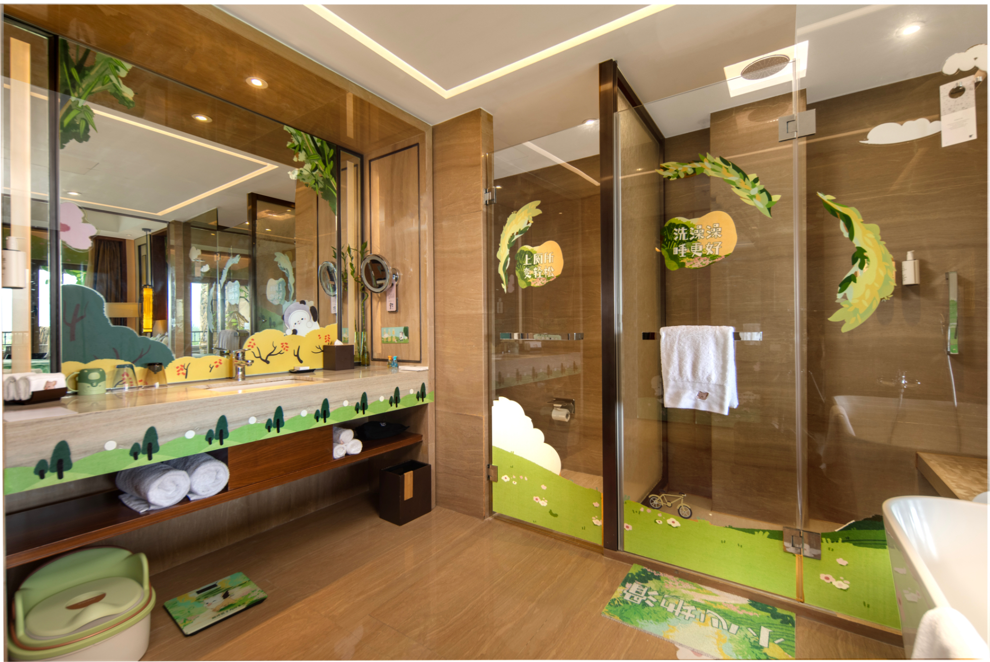 阳光运动亲子阳台大床房