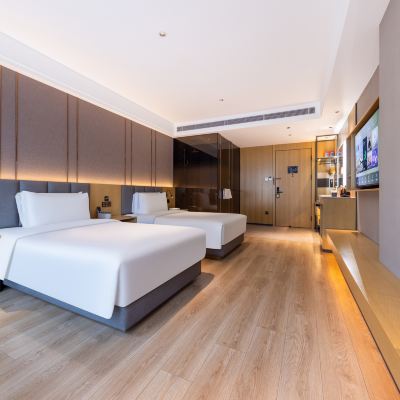 高級雙床房（電動馬桶、電動窗簾、智能小度、小冰箱、智能投屏） 北京南站馬家堡地鐵站亞朵X飯店優惠