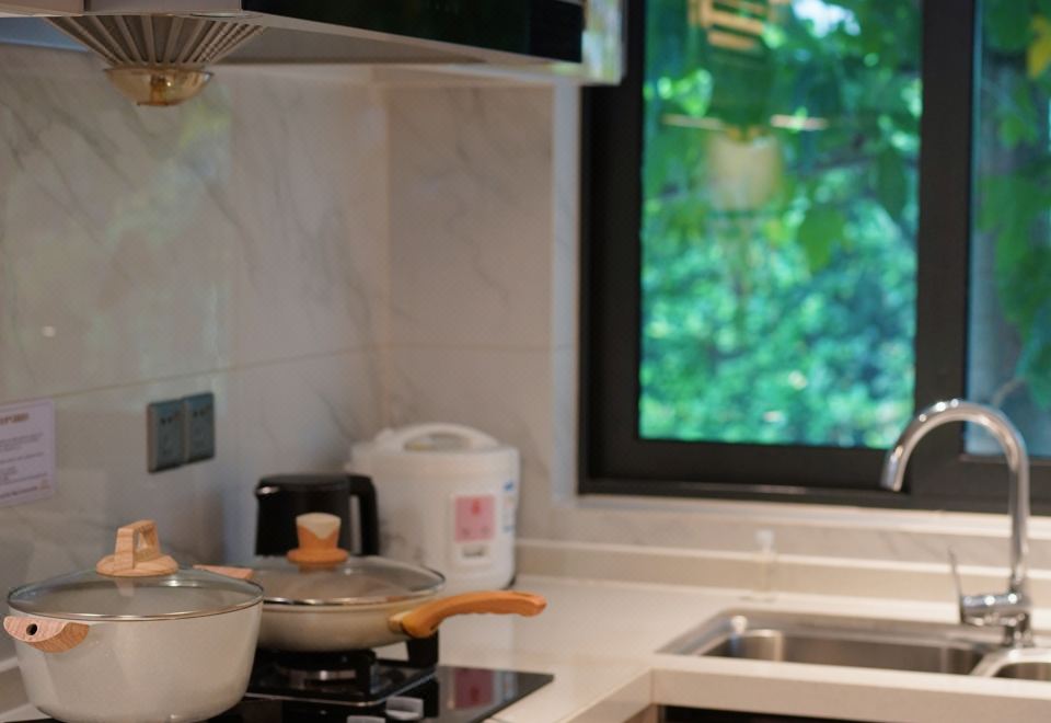 绿谷三房一厅别墅｜独立温泉池｜厨房厨具