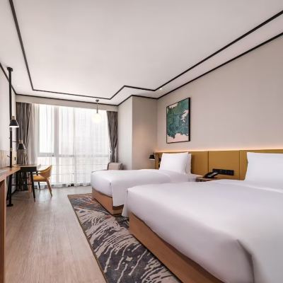 尊享雙床房 OVU國際服務公寓飯店（合肥濱湖會展中心中央公園店）優惠