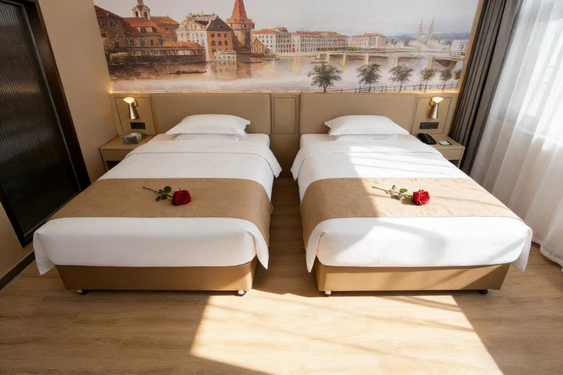 如沐山景双床房