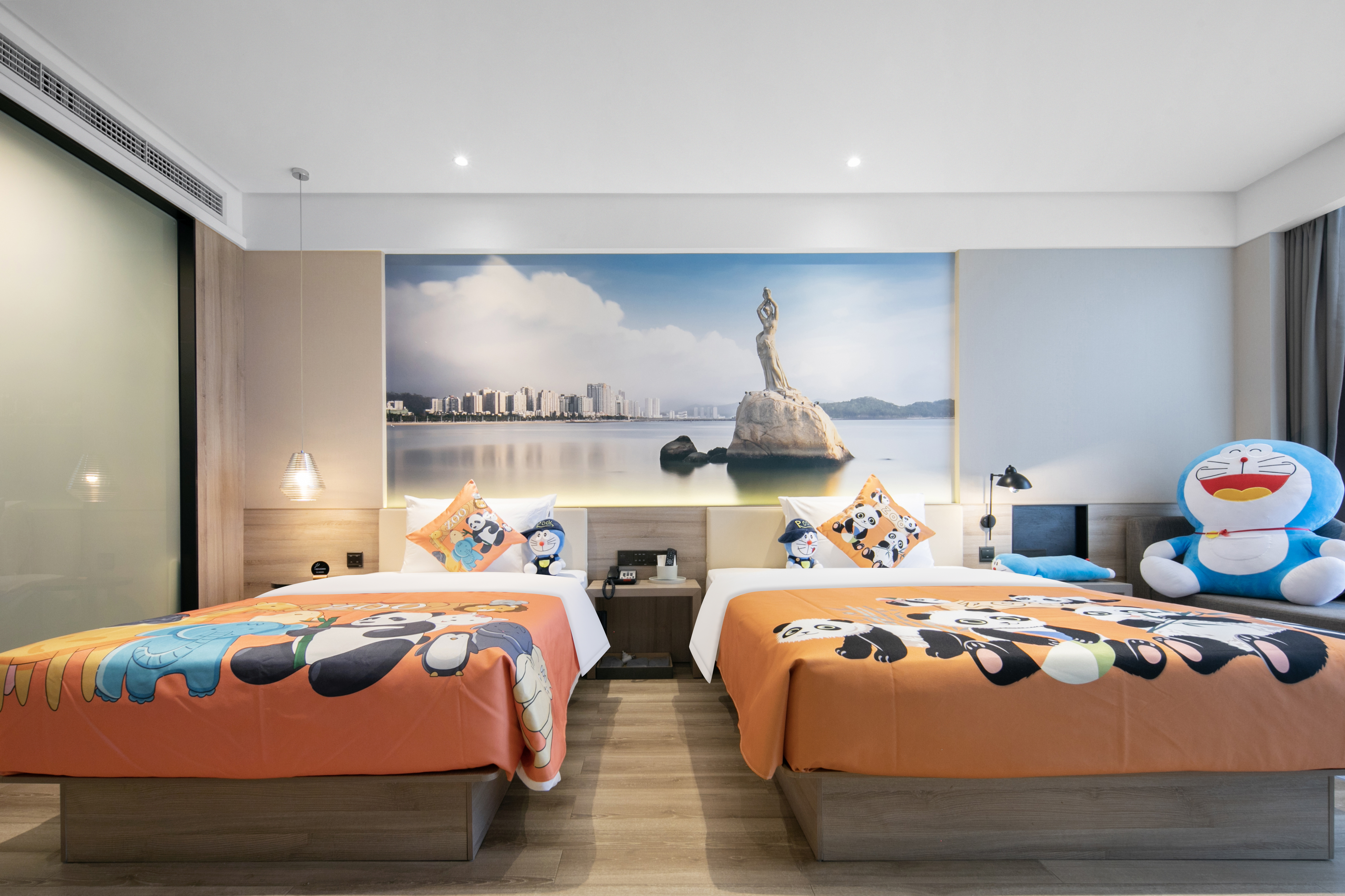 几木亲子双床房（裸棉床品+小童摇马+深睡记忆枕）