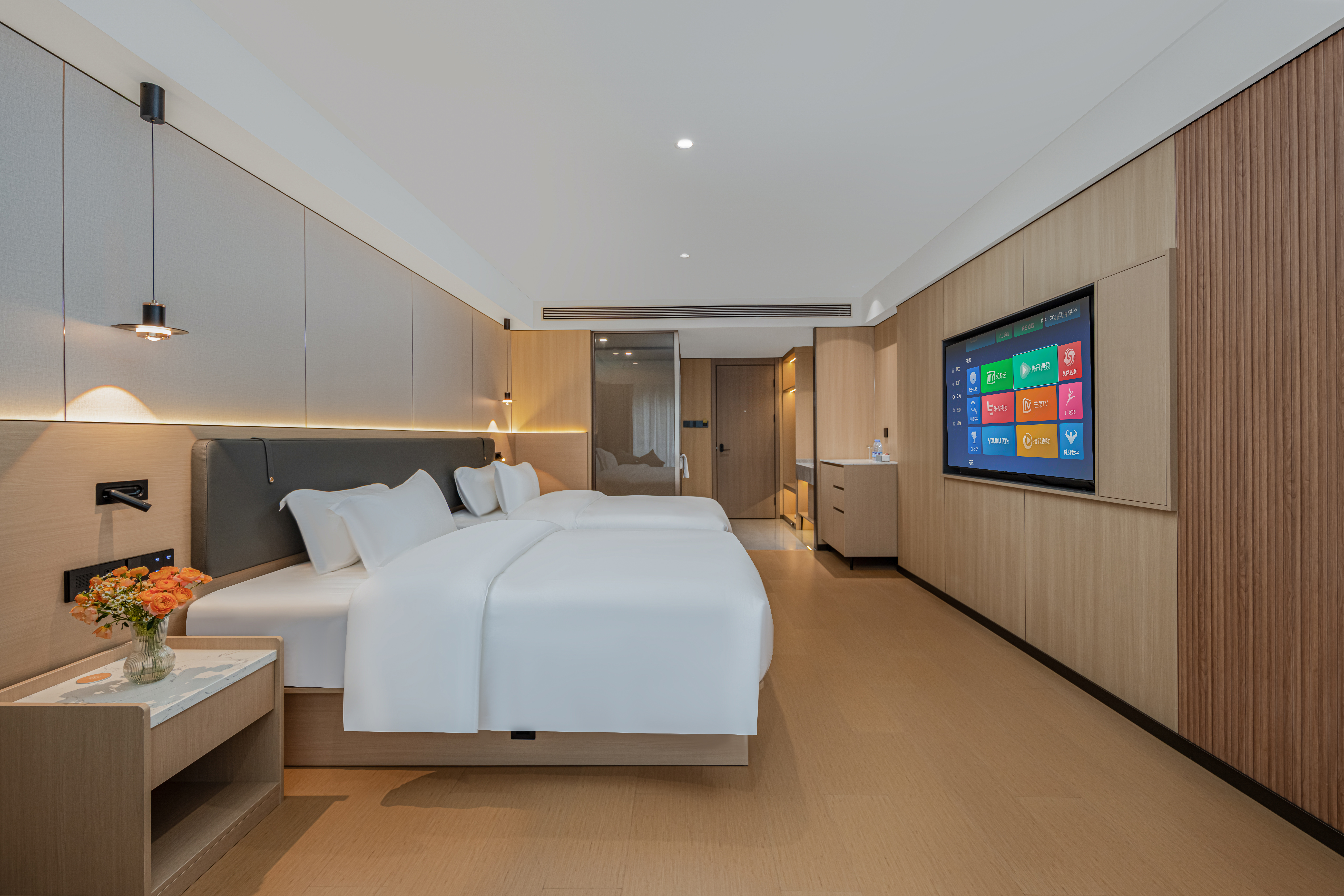 豪华山景双床房【乳胶床垫+Mini小冰箱+智能马桶】