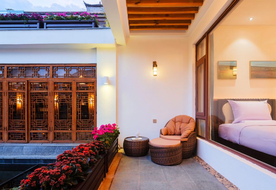 水系景观双床房