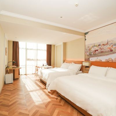 親子雙床房（落地窗+電視投屏+舒適床品） 維也納酒店（濟南章丘政務中心大學城店）優惠