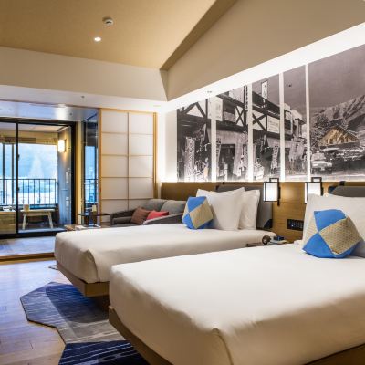 2 張單人床 標準河景房（帶私人溫泉） 箱根強羅英迪格飯店優惠