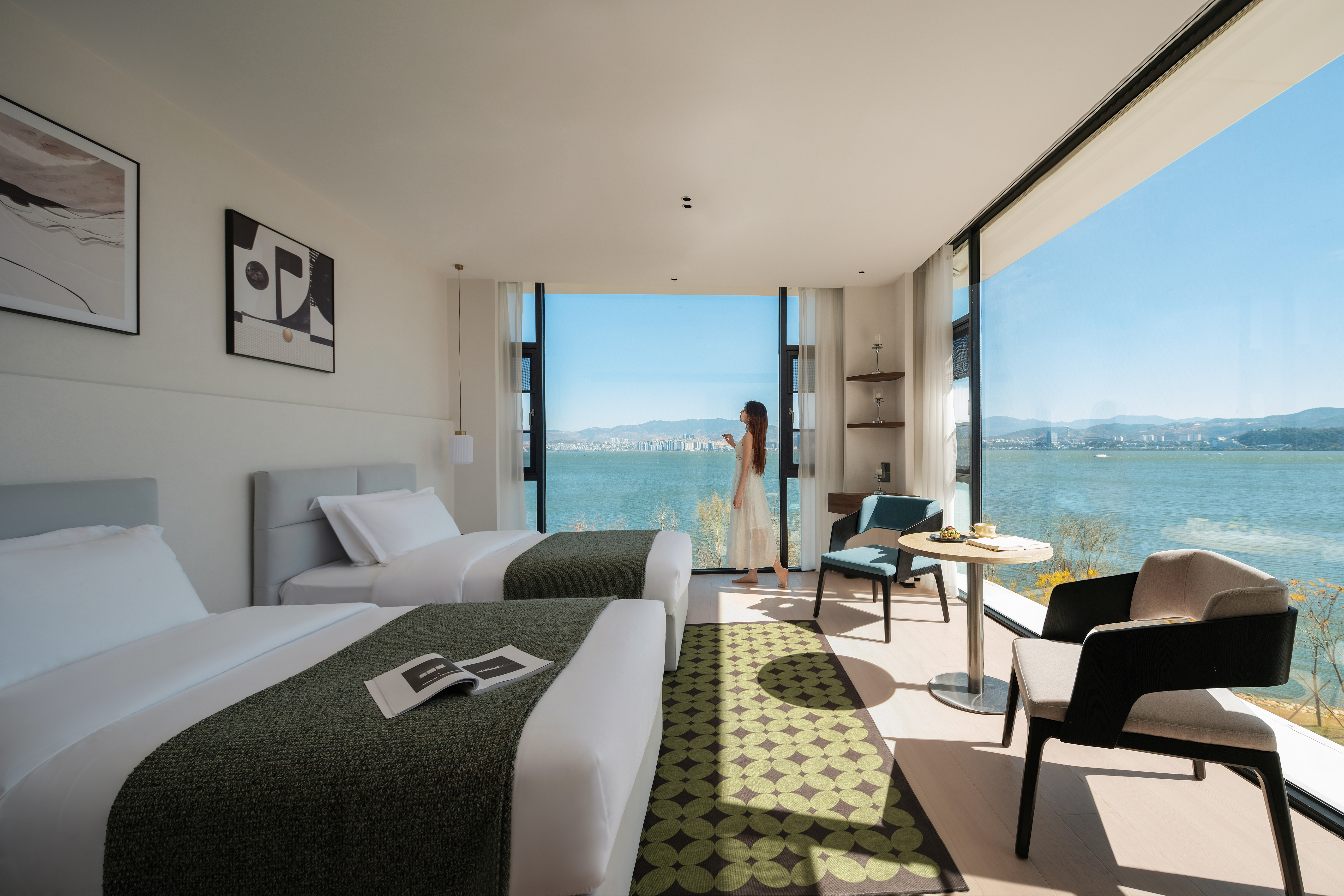 畔星漫语280°海景双床房（全屋智能+一线海景+巨幕）