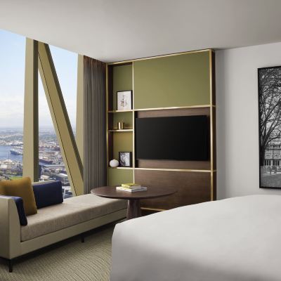 維多利亞灣景客房帶1張特大床 墨爾本麗思卡爾頓飯店優惠