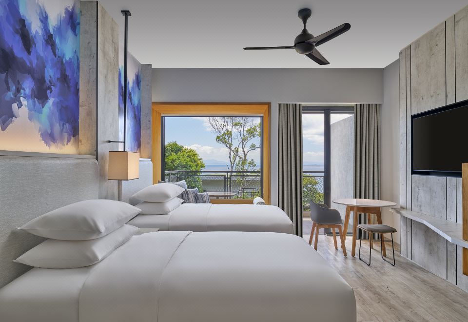 豪華兩張床房，海景