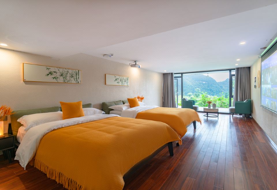 揽云轩?180°山景观影双床房丨95寸巨幕观影