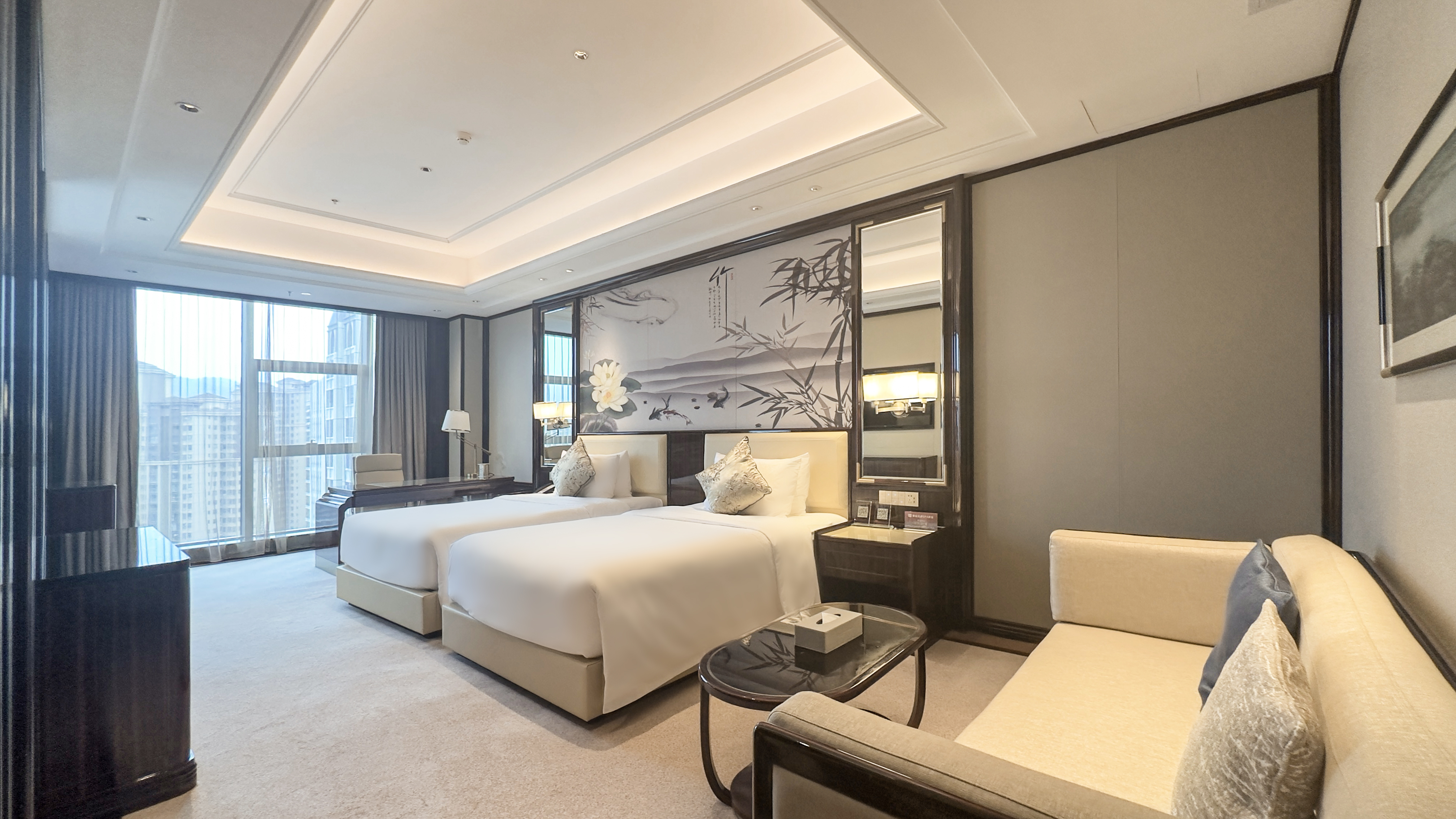 豪华浴缸双床房