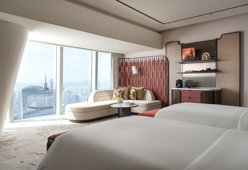 Four Seasons Hotel GuangzhouSkyline City View Room With Two Double Beds