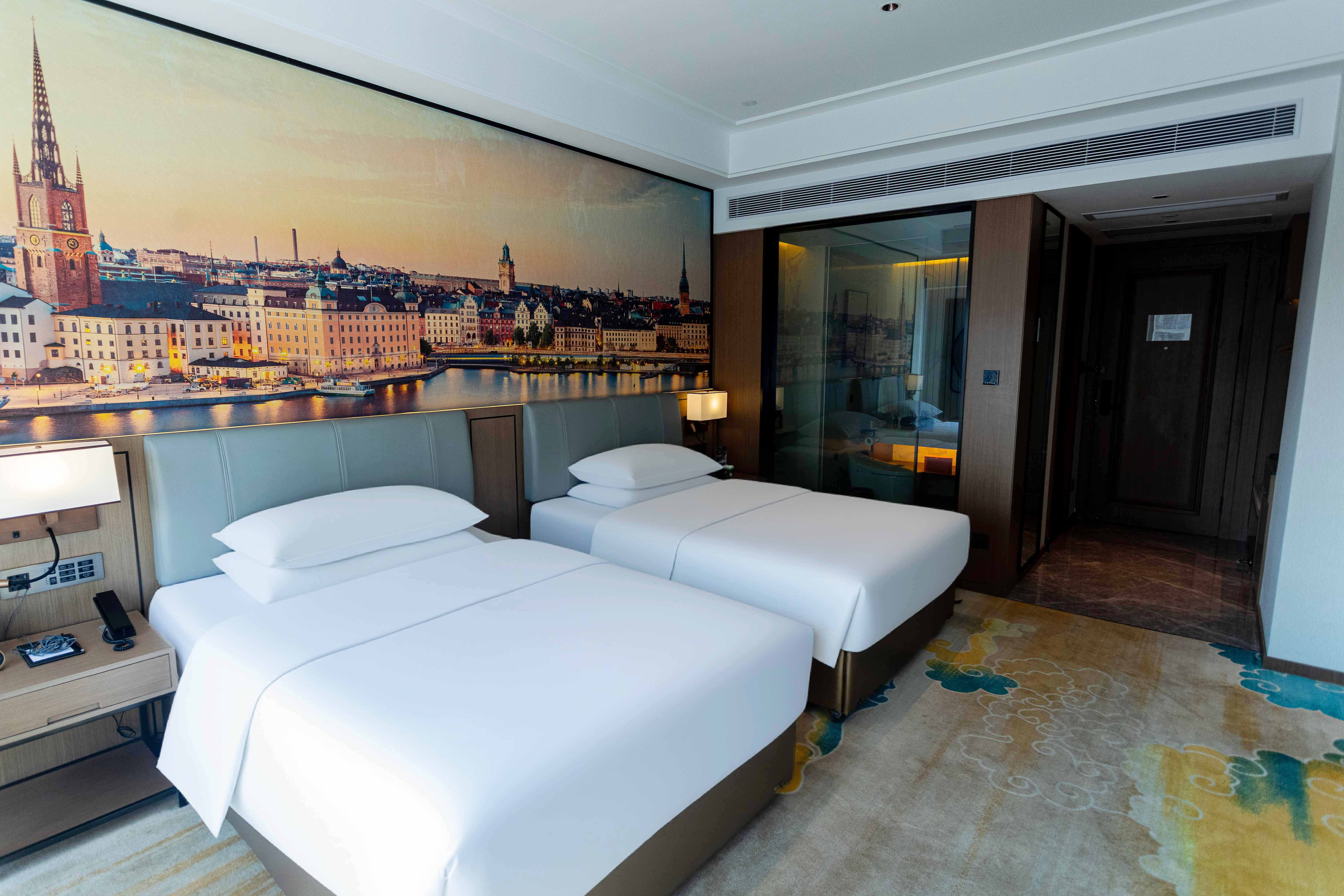 豪华双床房【雅典舒爽+自动窗帘窗纱+全屋智能语音】