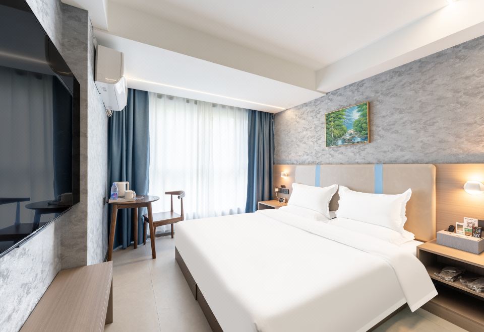 Yibai International Hotel (Zibo Wanxianghui Branch) Tuxuan Double Bed Room With Smart Guest Control