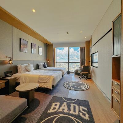 反伍LIVE WITH HOOPS雙床房 中山利和威斯汀飯店優惠