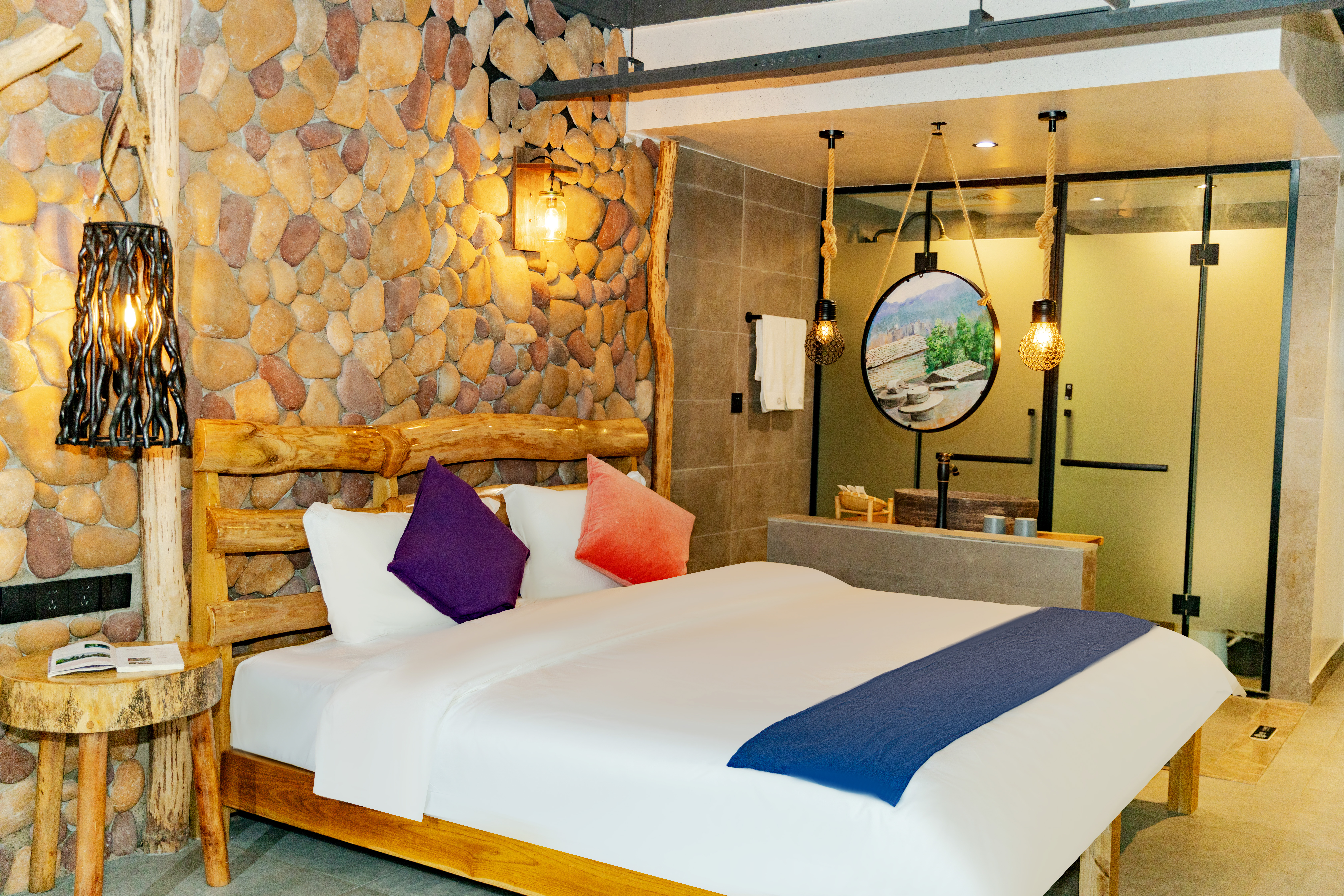 驿家石头大床房【落地窗+乾湿分离】