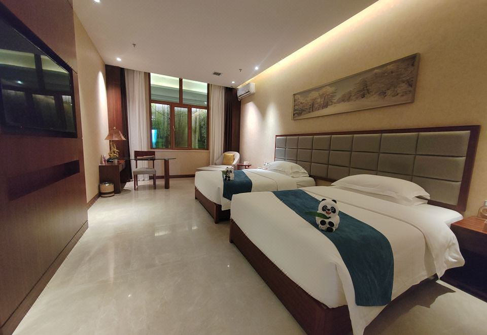 内景豪华舒适双床房【廊窗】