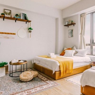 高級四人房 台南海安藝術公寓民宿優惠