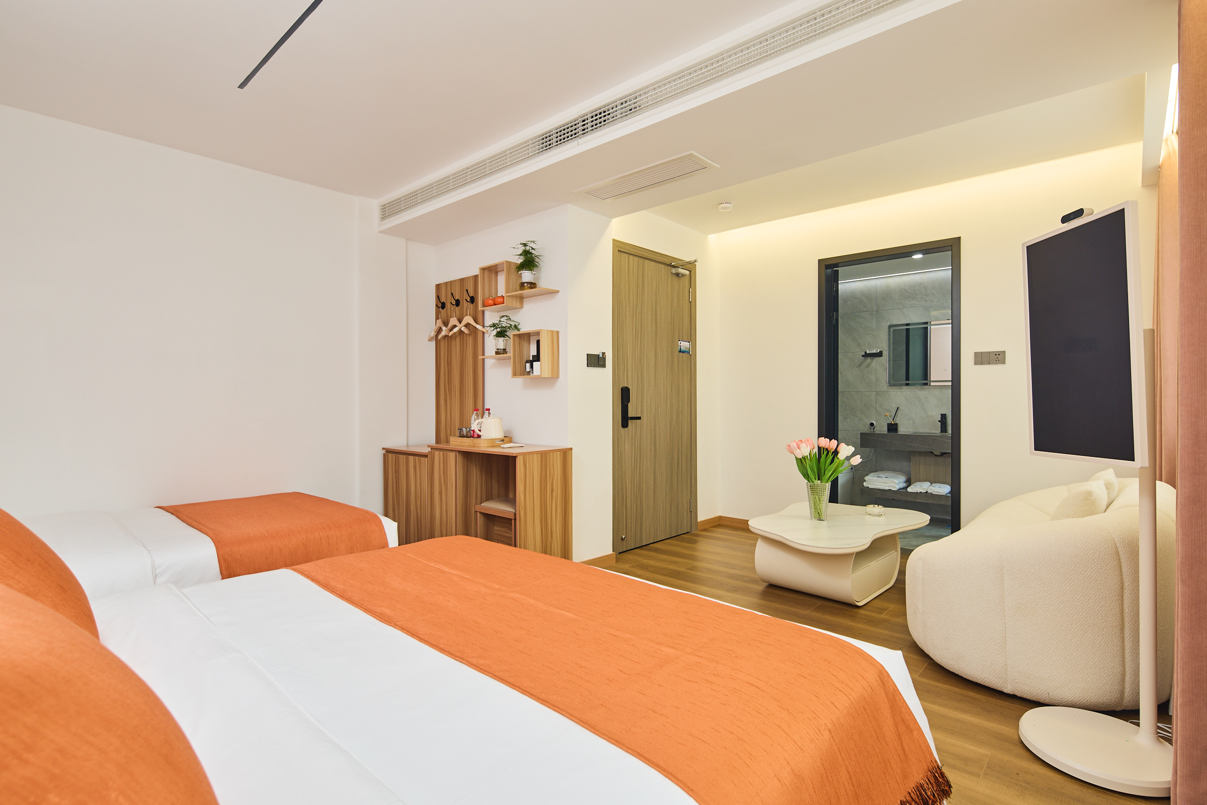 听风·温馨童趣亲子房『智能马桶+乳胶床垫+移动电视』