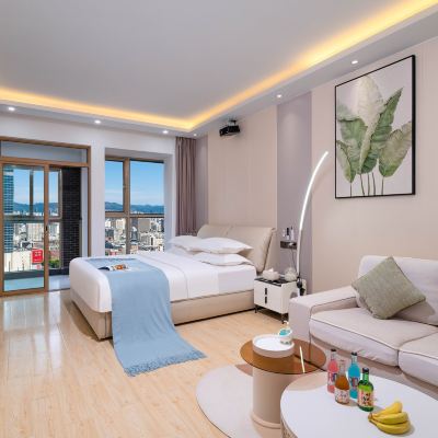 簡約風觀景空調房（百寸高清投影+冰箱+洗衣機） 麗致公寓飯店（昆明七彩之門店）優惠