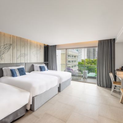 豪華海風三人房 （24 Hours Use Of Room） 芭達雅U中天飯店優惠