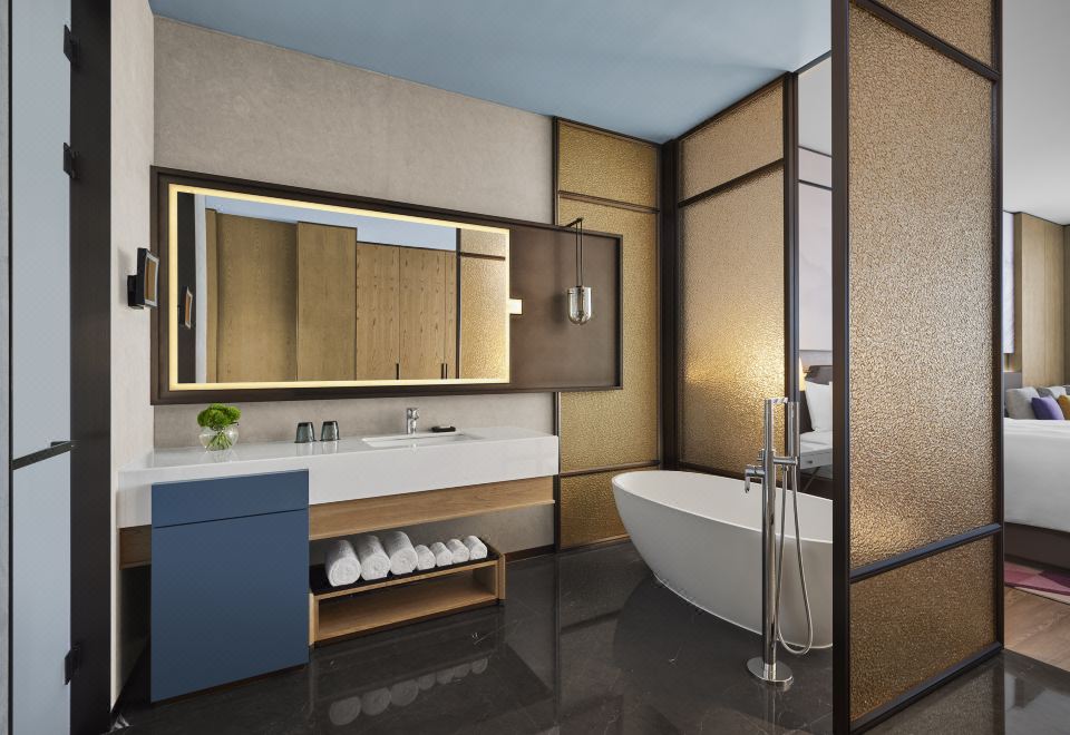 行政双床房|静谧云端坐拥璀璨夜景|舒适商务办公