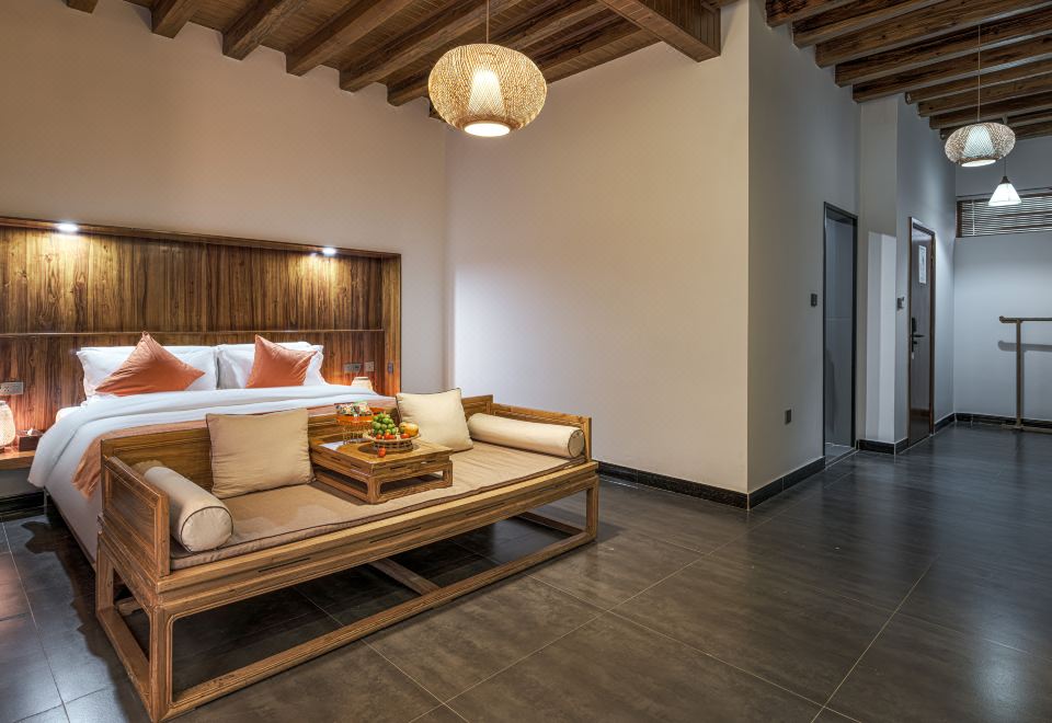 鴛鴦溪-智能客控輕奢大床房【山墅·專屬花園温泉·九牧衞浴·九牧智能馬桶·九牧IMAX絲雨花灑·戴森吹風機·鮮冷冰箱】