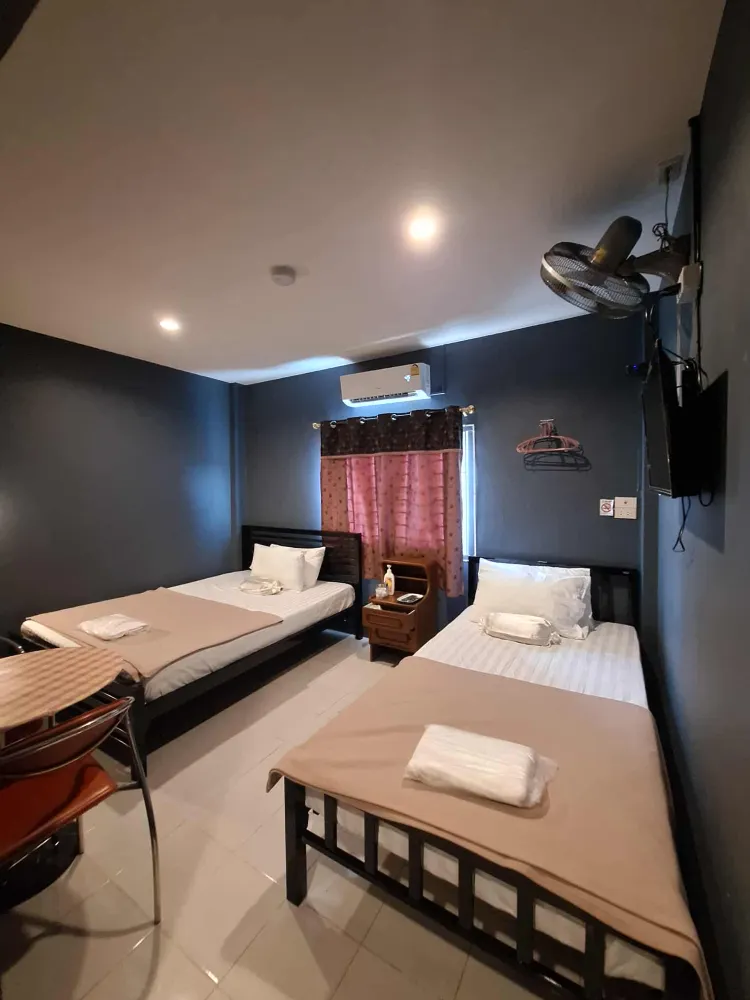 ห้องเตียงแฝดสำหรับ2ท่านห้องน้ำส่วนตัว