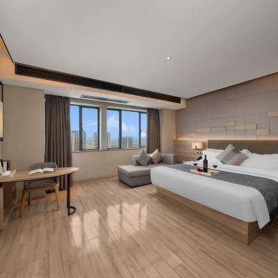 豪華大床房（乾濕分離+高層城市夜景） 莫林酒店（高鐵西站金橋國際店）優惠