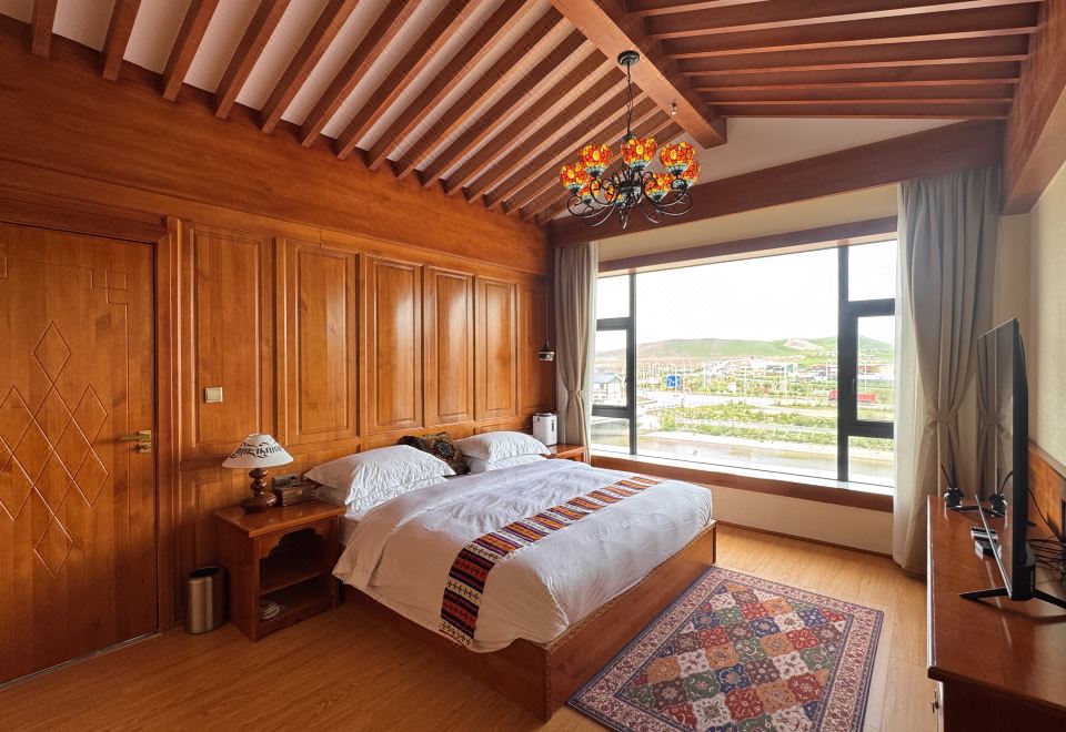 草原落日180°景觀大套房（製氧機＋霧化+冰箱+浴缸）