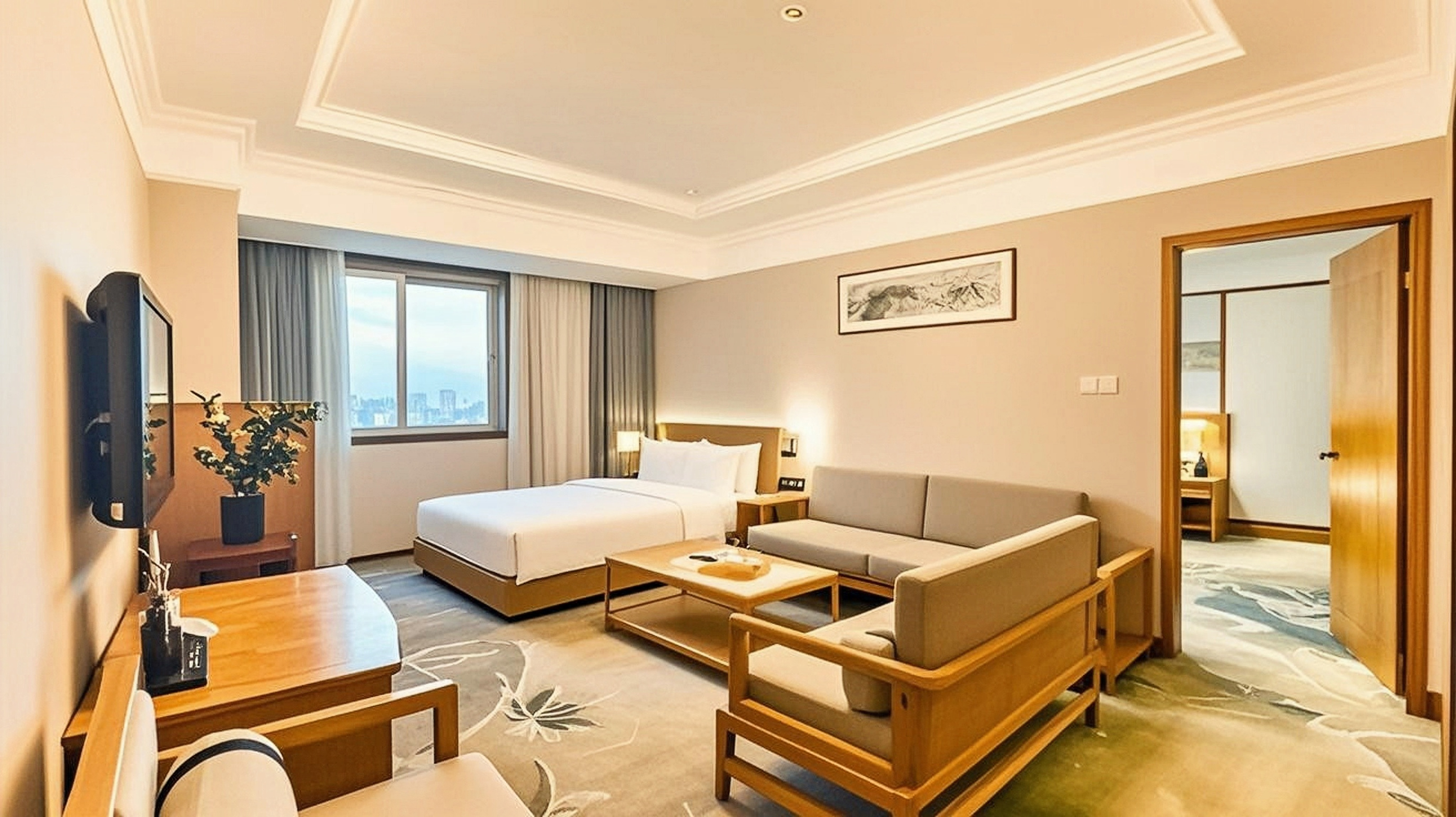 欢聚家庭房（卡通布置+沙发茶几+浴缸+小冰箱）