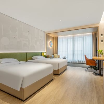 高級心悅房2張雙人床 杭州馨樂庭銀泰城服務公寓飯店優惠