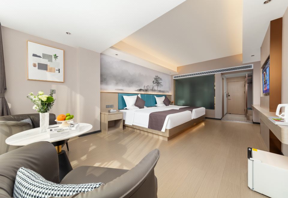 私享阳光双床房『高定床垫.小冰箱.投屏电视』