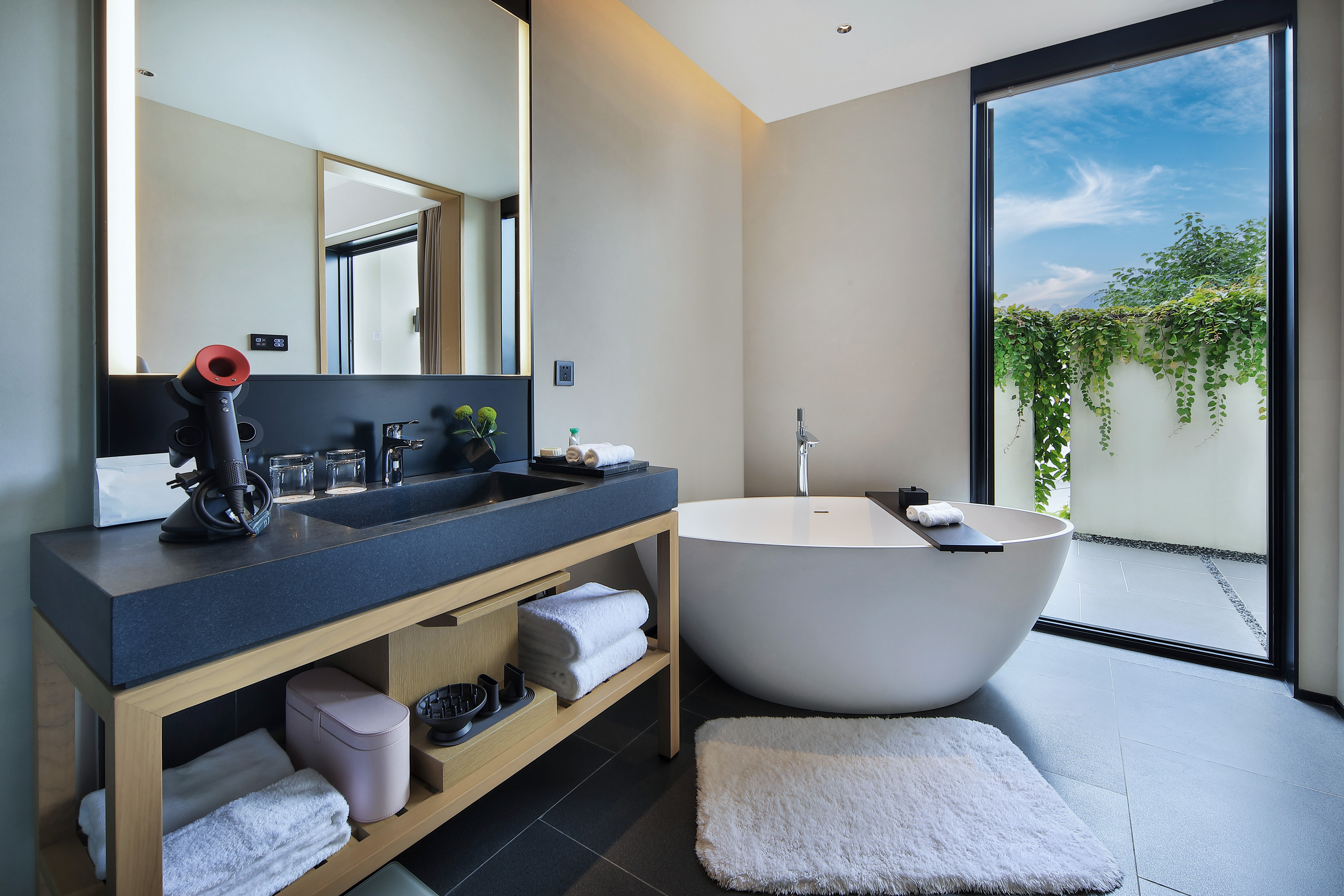 独享庭院双床房-浴缸·戴森吹风机+私密空间