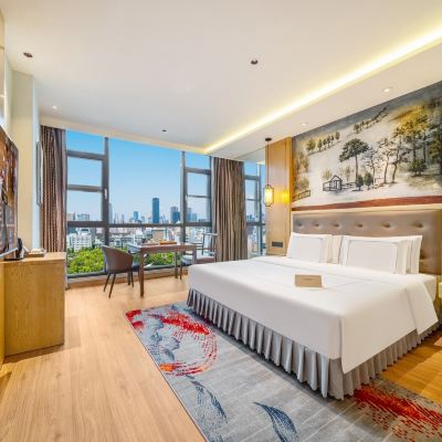 高級大床房（深度睡眠+零壓舒適枕+65寸智能投屏電視） 天港禧悅飯店（寧波鄞州萬達廣場店）優惠