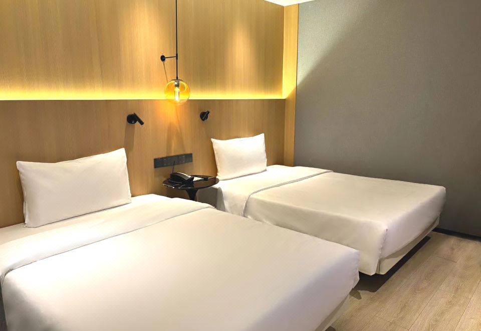 轻奢静谧双床房（轻柔灯光+迷你冰箱+裸眠床品）