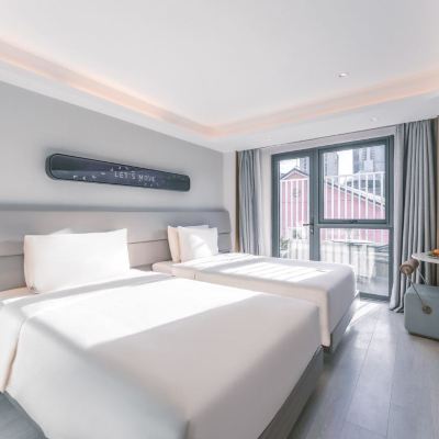 幾木園景雙床房（小冰箱minibar+深睡PRO枕頭） 上海陸家嘴第一八佰伴輕居飯店優惠