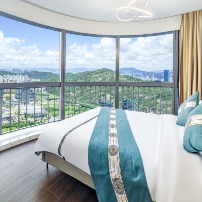 迪寰·270°雲端觀景套房（洗衣機+冰箱） 珠海迪達國際公寓（橫琴口岸長隆店）優惠