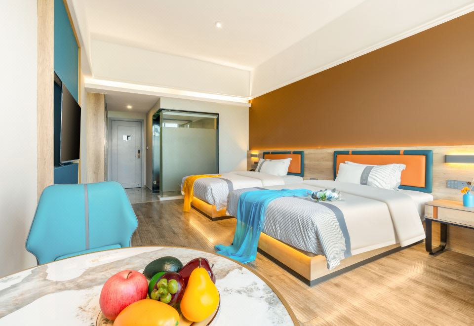 智能丨落地雙床房+落地窗陽光通透+窗外好景