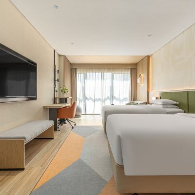 豪華韻動房2張雙人床 杭州馨樂庭銀泰城服務公寓飯店優惠