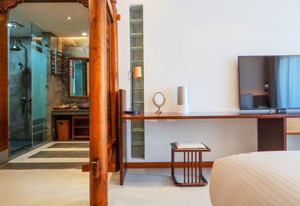 庭院景观双床房