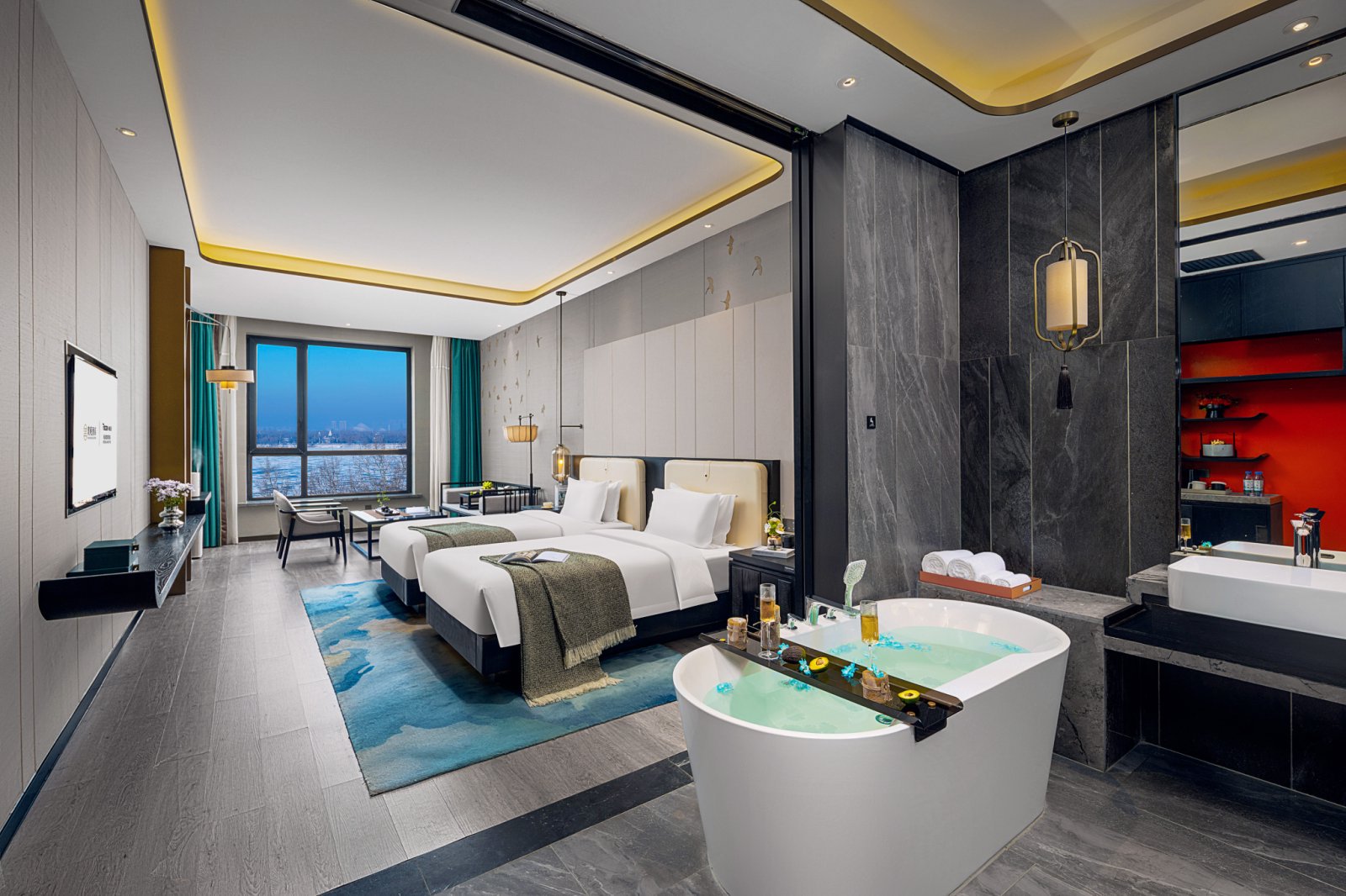 松花江畔·冰雪画廊双床房