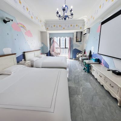 優享丨巨幕投影雙床房 萬敏親子主題公寓（廣州番禺萬達廣場店）優惠