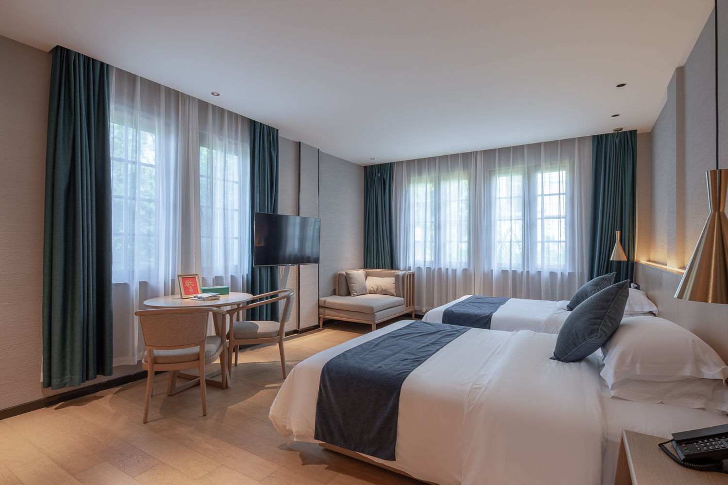 Renli Meisu Hotel (Qiandaohu zhongxin)茶已青双床房