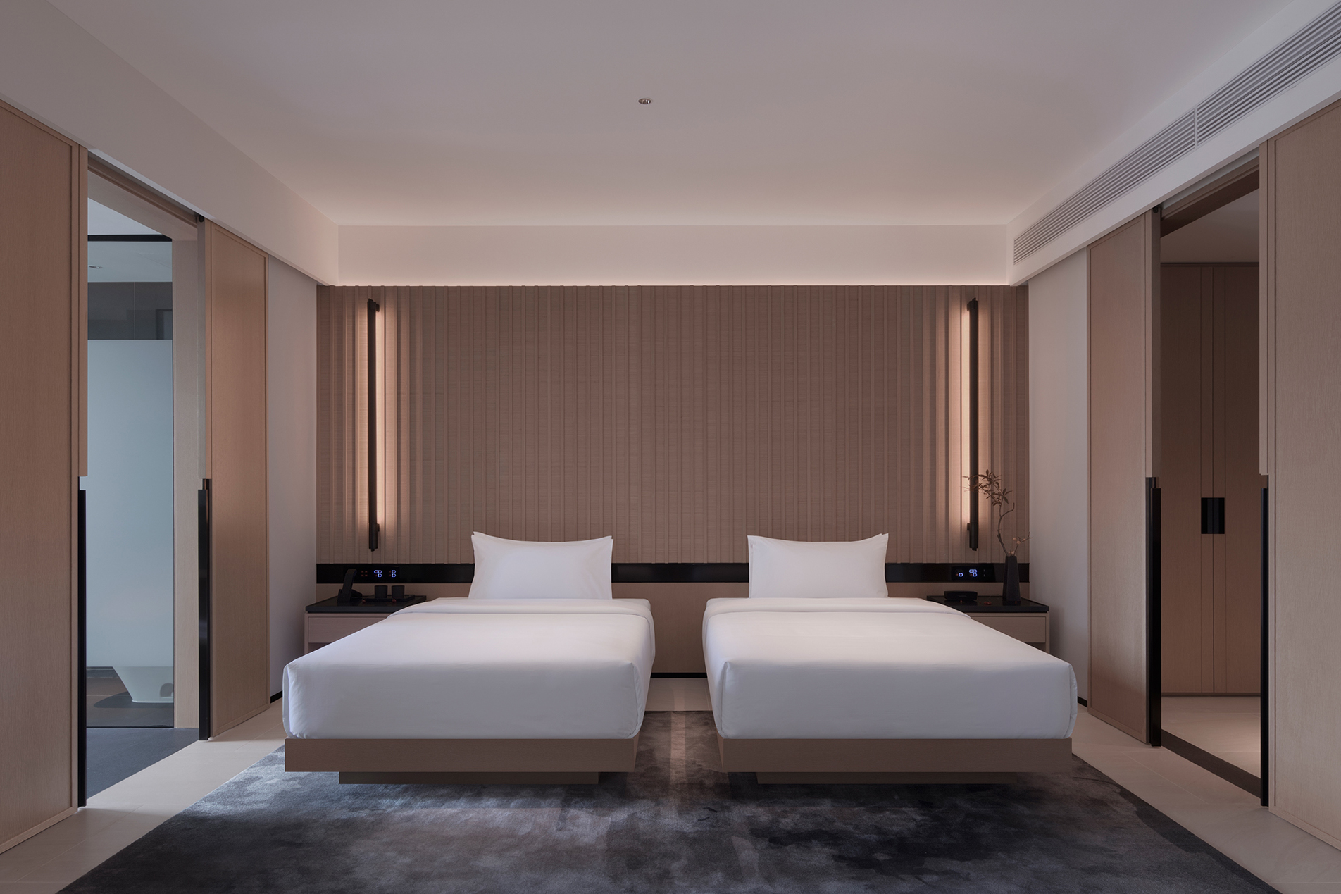 揽月观日阳台双床房-独立观景羣山阳台+梳化床