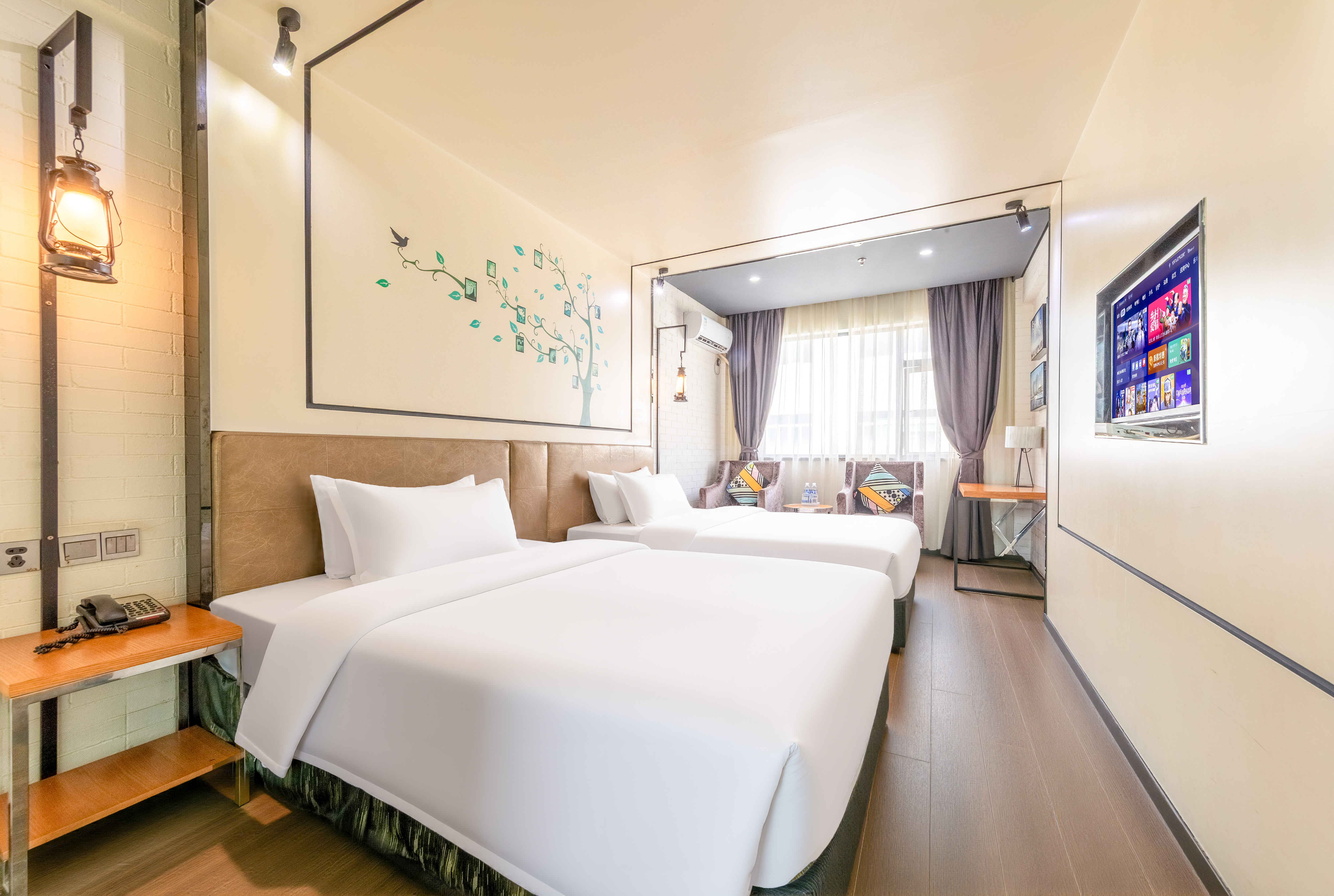 一房一厅豪华套房【舒适大会客区+静谧好眠】