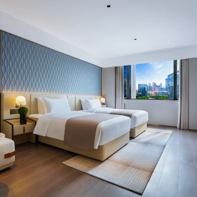 蘭歐奢華行政雙人房（陽光城景+智能客控+喜臨門床墊） 廣州北京路天字碼頭蘭歐國際飯店優惠